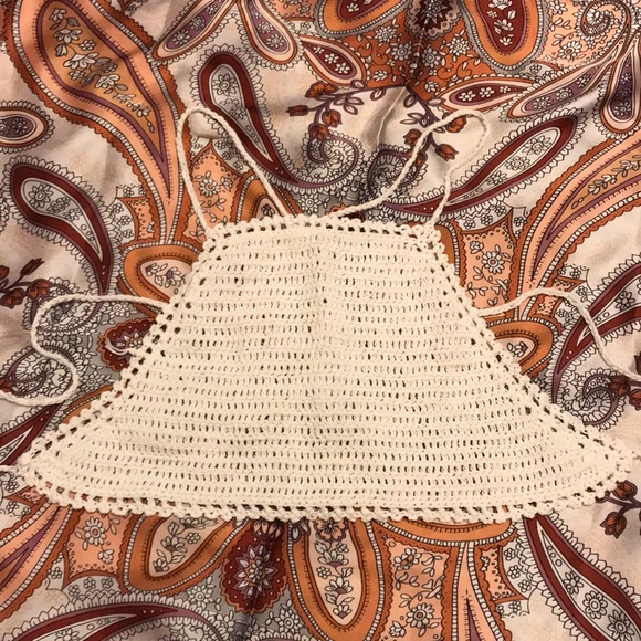 Tops - White / Cream / Ivory Crochet Crop Top Bralette